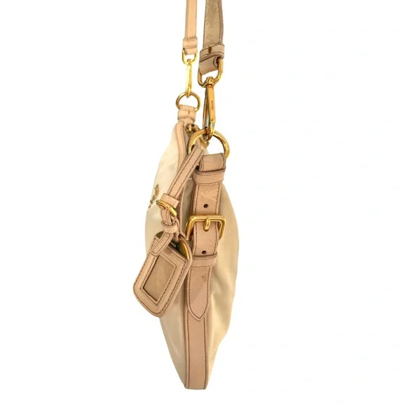 PRADA Tessuto Nylon Crossbody Beige Shoulder Bag - Picture 9 of 16